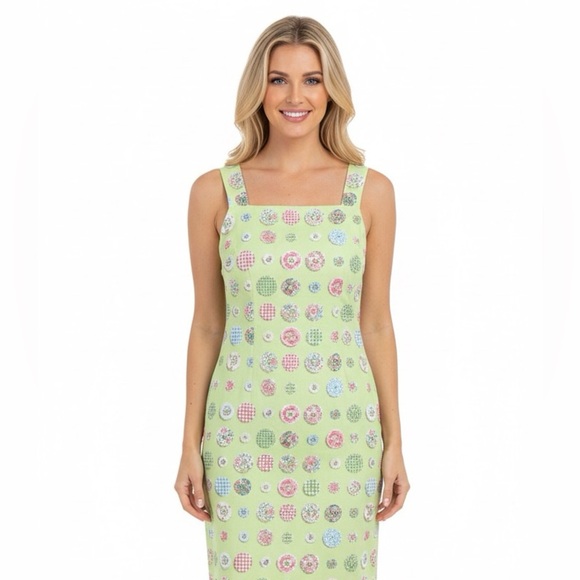 SHARON Young vintage floral button print shift dress size 8 - Picture 1 of 10